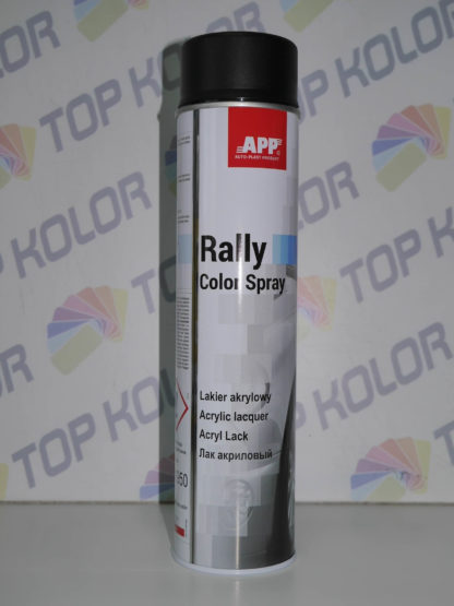 APP Rally Lakier akrylowy czarny mat spray 600ml
