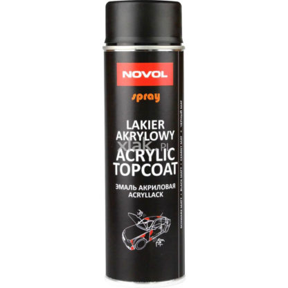 Novol Lakier akrylowy czarny mat spray 500ml