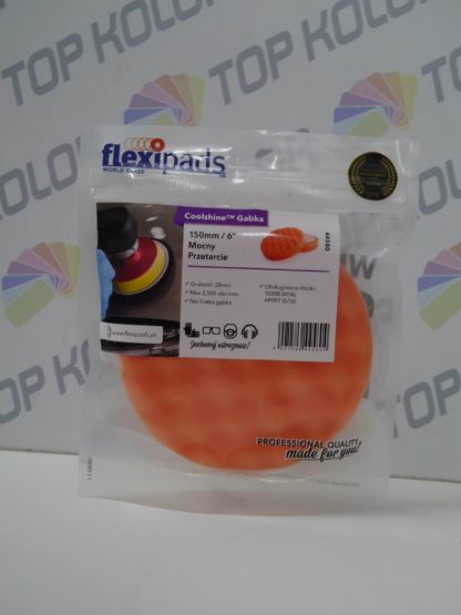 FlexiPads Gąbka polerska rzep pomarańczowa karbowana 150/25 44580 twarda