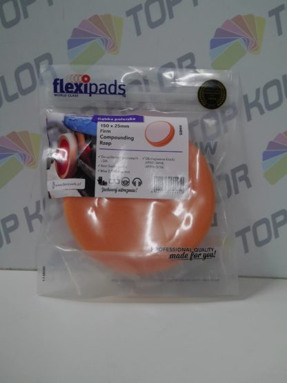 FlexiPads Gąbka polerska rzep pomarańczowa 150/25 44405 twarda