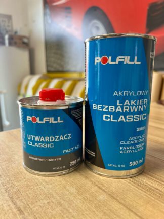Polfill Classic Lakier bezbarwny HS 0,5L + 0,25L utw